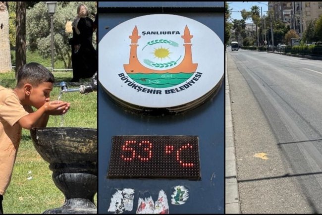 Şanlıurfa'da termometreler 53 dereceyi gösterdi