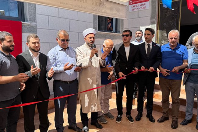 Eskice Köyü Camii dualarla açıldı