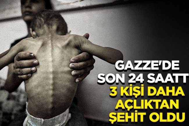 İşgalcilerin kıtlığı dayattığı Gazze'de son 24 saatte 3 kişi daha açlıktan şehit oldu