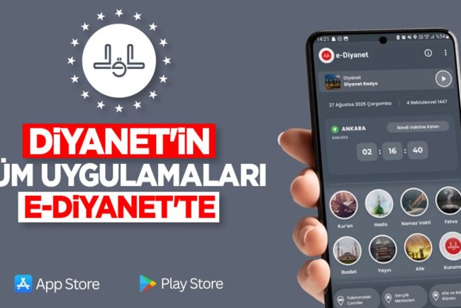 Diyanet'in tüm uygulamaları e-Diyanet'te