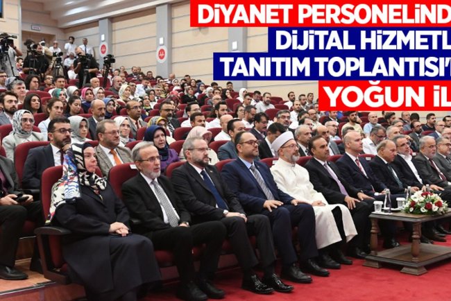 Diyanet personelinden Dijital Hizmetler Tanıtım Toplantısı'na yoğun ilgi