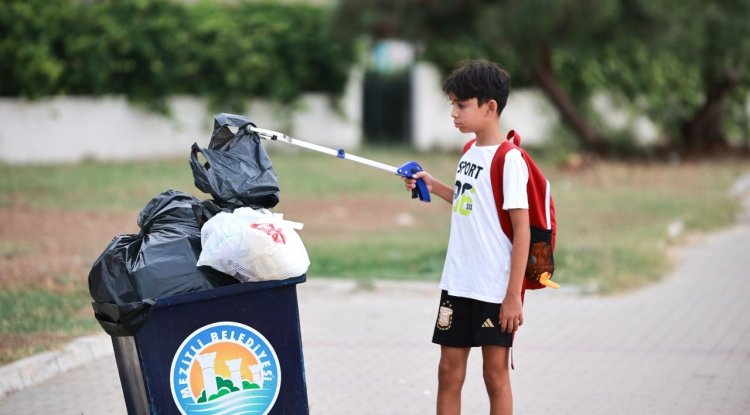 Mersinli 11 yaşındaki Aras'ın çevre duyarlılığı binlerce kişiye ulaştı