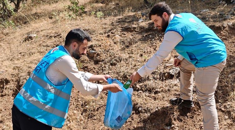 Alacakaya'da din görevlileri orman yangınlarına karşı önlem aldı