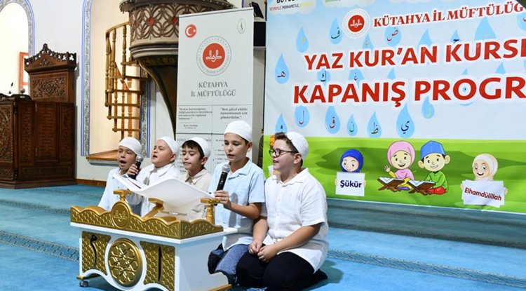 Kütahya'da çocuklar bu yaz Kur'an'ı gönlüne yazdı
