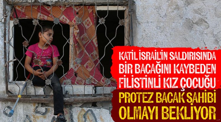 İşgalcilerin saldırısında bacağını kaybeden 9 yaşındaki Meral koltuk değnekleri olmadan oyun oynamak istiyor