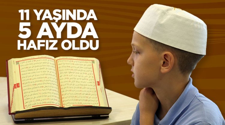 Kocaeli'de 11 yaşındaki Yakup, 5 ayda hafız oldu