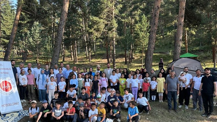 Olur'da yaz Kur’an kursu öğrencileri piknikte buluştu
