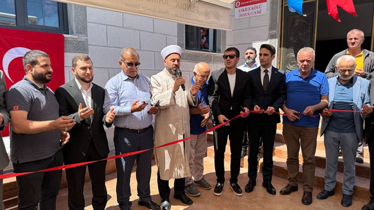 Eskice Köyü Camii dualarla açıldı
