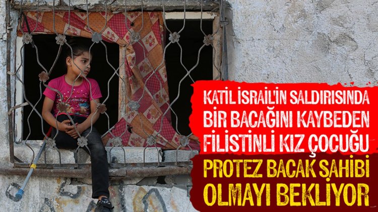 İşgalcilerin saldırısında bacağını kaybeden 9 yaşındaki Meral koltuk değnekleri olmadan oyun oynamak istiyor