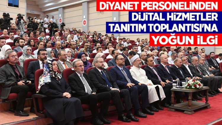 Diyanet personelinden Dijital Hizmetler Tanıtım Toplantısı'na yoğun ilgi