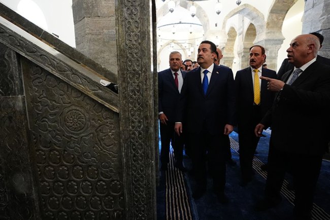 Irak Başbakanı Sudani, Musul'un tarihi ve dini simgesi Nuri Camii'nin açılışını yaptı