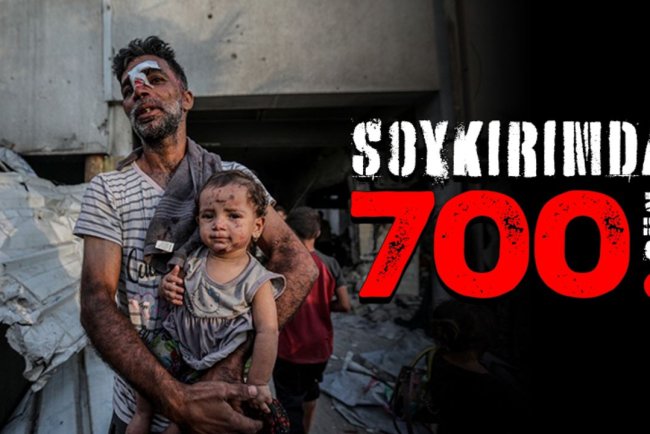 İşgalcilerin Gazze Şeridi'nde sivilleri hedef alan soykırımı 700 gündür aralıksız sürüyor