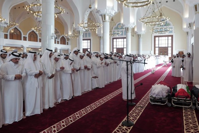 Doha'da şehit edilen Hamas üyeleri için cenaze töreni düzenlendi