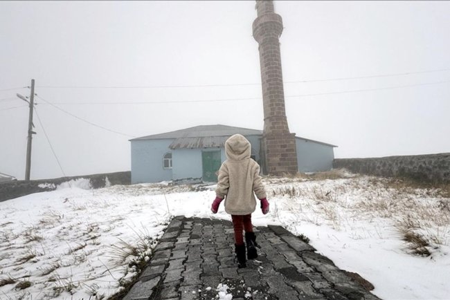 Ardahan ile Kars'ın yüksek kesimlerine kar yağdı