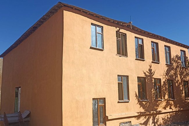 Hakkari Kaymaklı Köyü Camii'nin inşası sürüyor