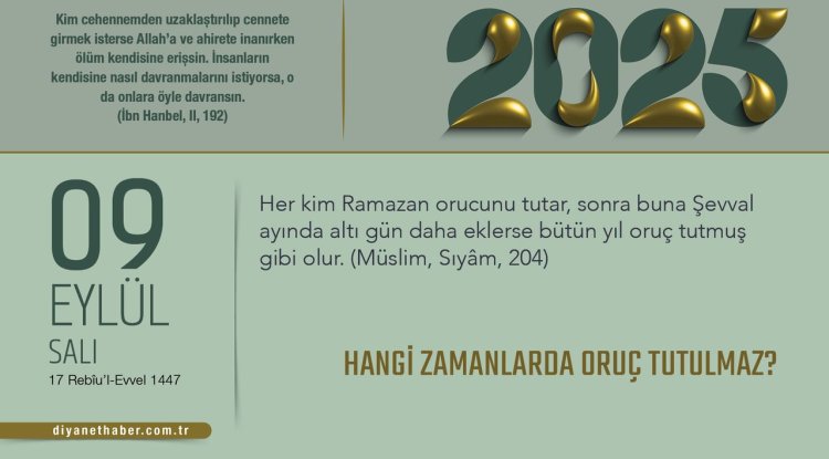 Hangi Zamanlarda Oruç Tutulmaz?