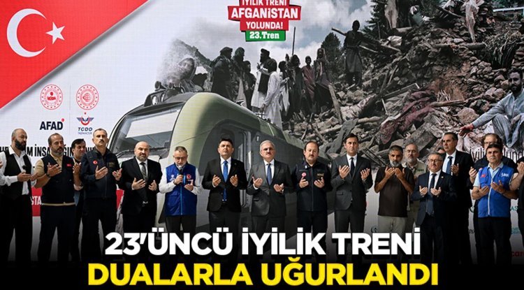 Yardım malzemeleri taşıyan 'İyilik Treni'nin 23'üncüsü Afganistan'a hareket etti
