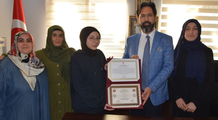 Espiye’de hafızlar belge aldı