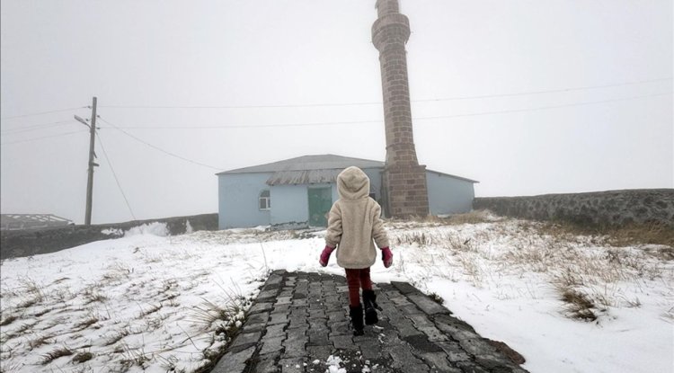 Ardahan ile Kars'ın yüksek kesimlerine kar yağdı