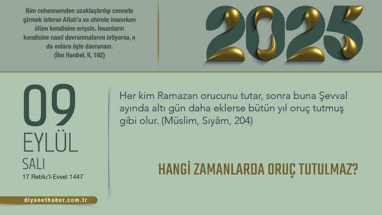 Hangi Zamanlarda Oruç Tutulmaz?