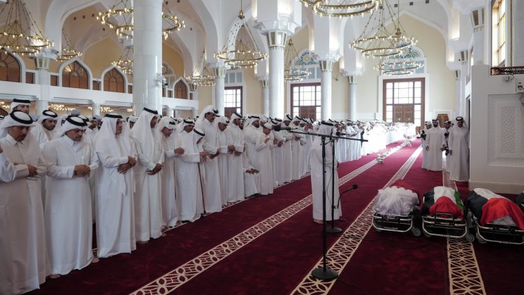 Doha'da şehit edilen Hamas üyeleri için cenaze töreni düzenlendi