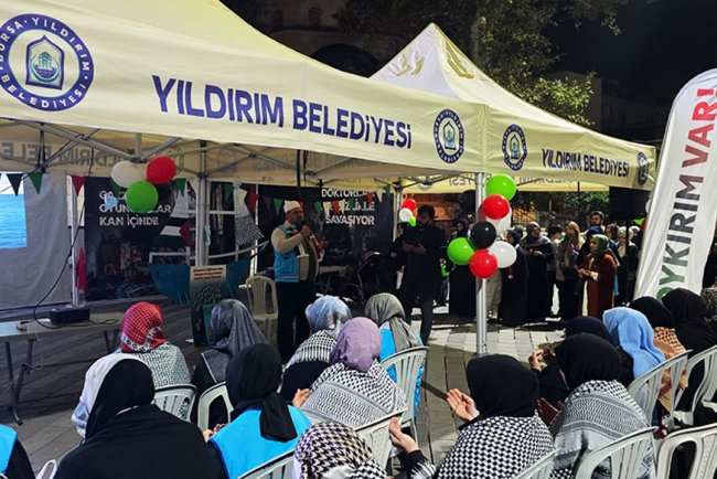 Bursa'da din görevlileri "Sumud Filosu Gazze Nöbeti"nde