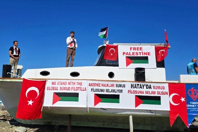 Küresel Sumud Filosuna Hatay’dan destek selamı