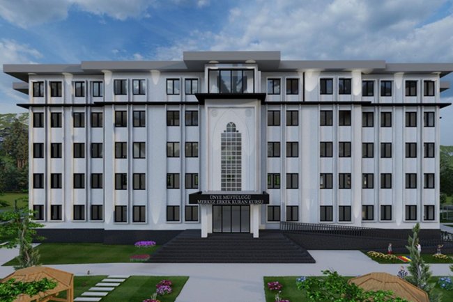 Ünye'ye yeni yapılacak olan Kur'an Kursu için çalışmalar başladı