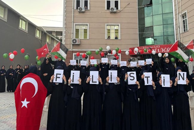 Hatay'daki Kur'an kursu öğrencilerinden Filistin duyarlılığı
