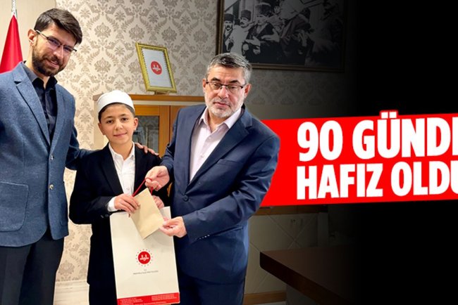 90 günde hafız oldu