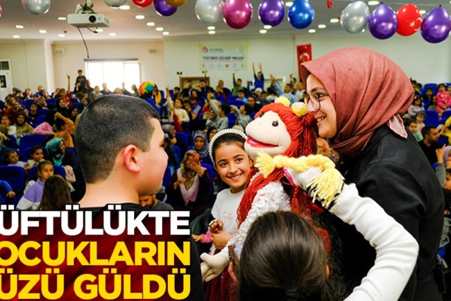 Müftülükte çocukların yüzü güldü