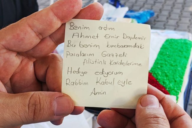 Osmaniye'den Gazze'ye anlamlı destek