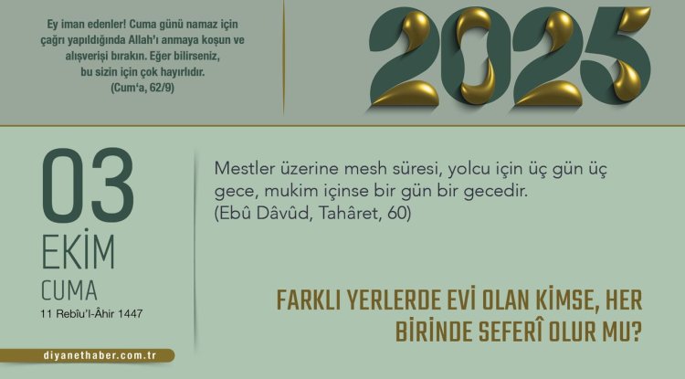 Farklı Yerlerde Evi Olan Kimse, Her Birinde Seferî Olur Mu?