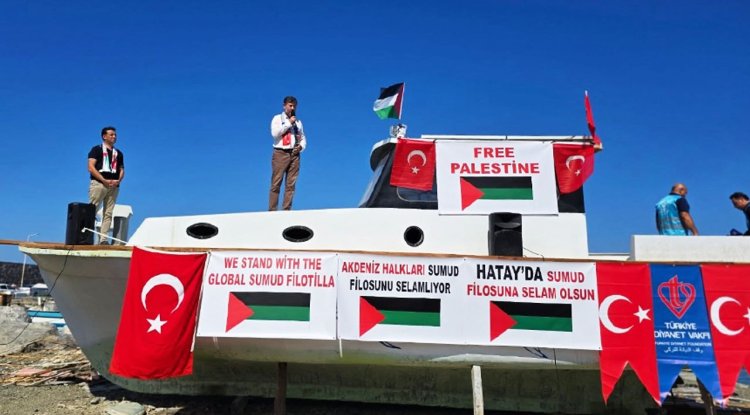 Küresel Sumud Filosuna Hatay’dan destek selamı