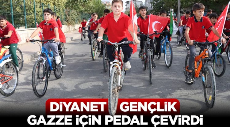 Diyanet gençlik Gazze için pedal çevirdi