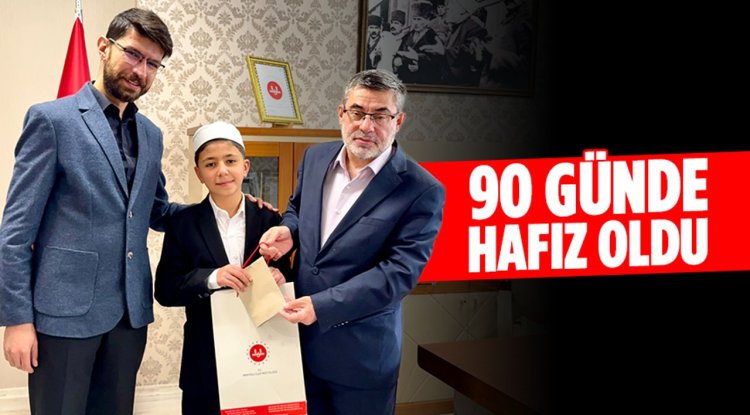 90 günde hafız oldu