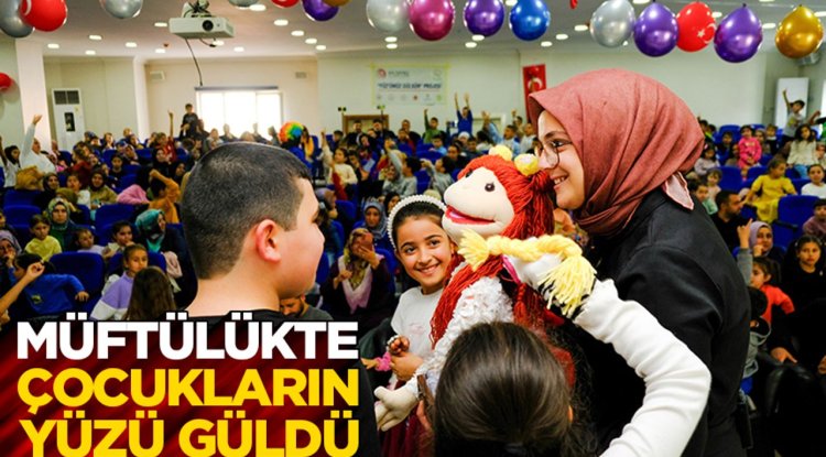 Müftülükte çocukların yüzü güldü