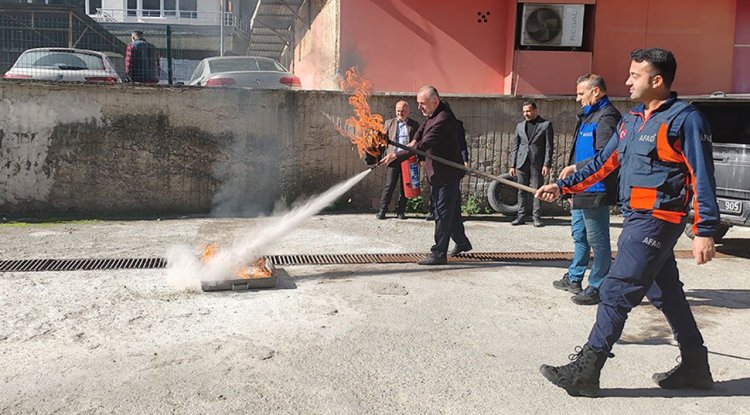 Müftülükte yangın tatbikatı