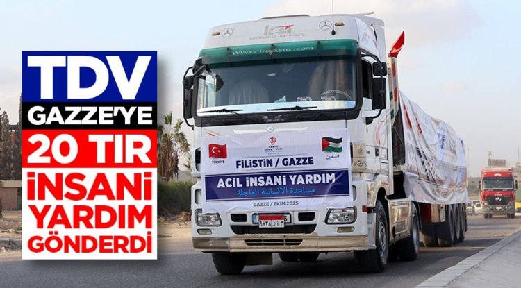 Türkiye Diyanet Vakfı, Gazze için Mısır'ın Ariş kentine 20 tır insani yardım gönderdi