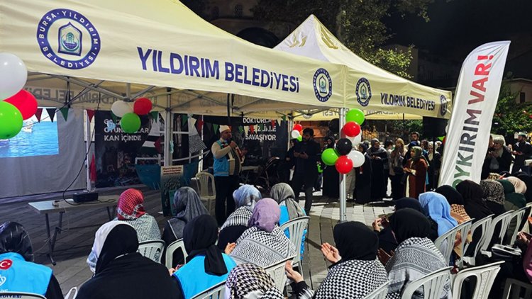 Bursa'da din görevlileri "Sumud Filosu Gazze Nöbeti"nde