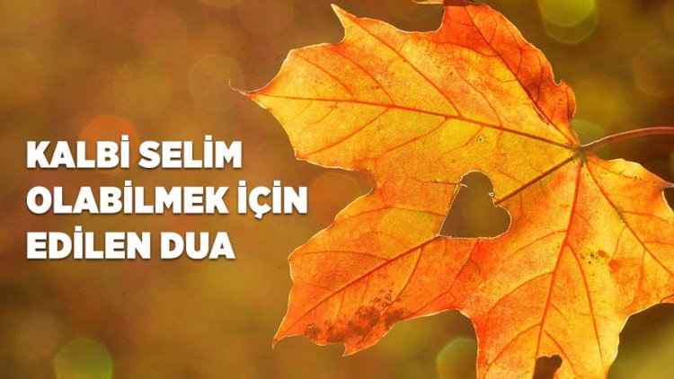 Kalbi selim olabilmek için edilen dua