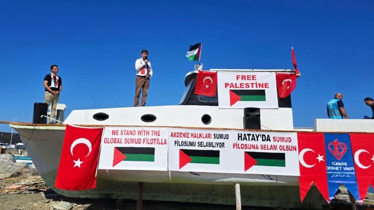 Küresel Sumud Filosuna Hatay’dan destek selamı