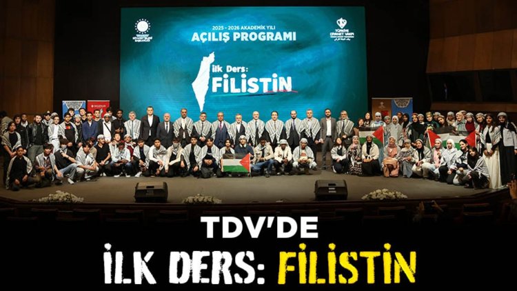 TDV'de "İlk Ders: Filistin"