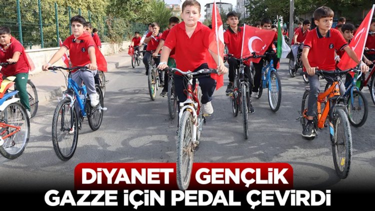 Diyanet gençlik Gazze için pedal çevirdi