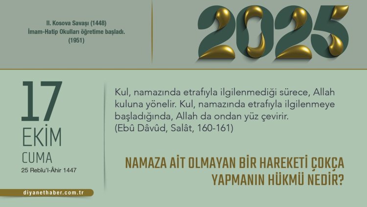 Namaza Ait Olmayan Bir Hareketi Çokça Yapmanın Hükmü Nedir?