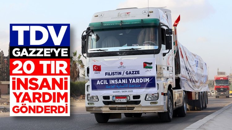 Türkiye Diyanet Vakfı, Gazze için Mısır'ın Ariş kentine 20 tır insani yardım gönderdi