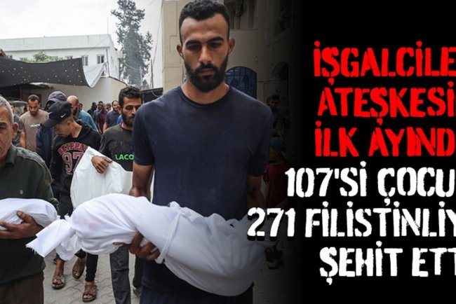 Hamas: İşgalciler, ateşkesin ilk ayında 107'si çocuk 271 Filistinliyi şehit etti