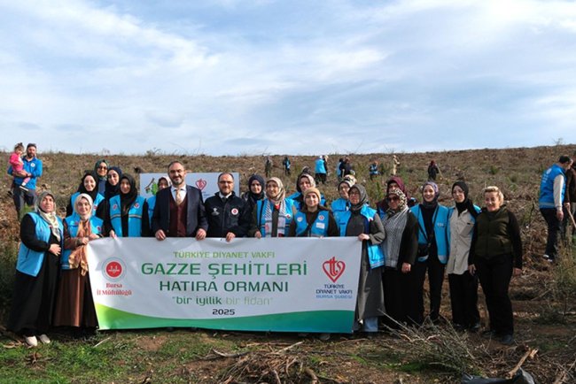 Bursa'da "Gazze Şehitleri Hatıra Ormanı" oluşturuldu