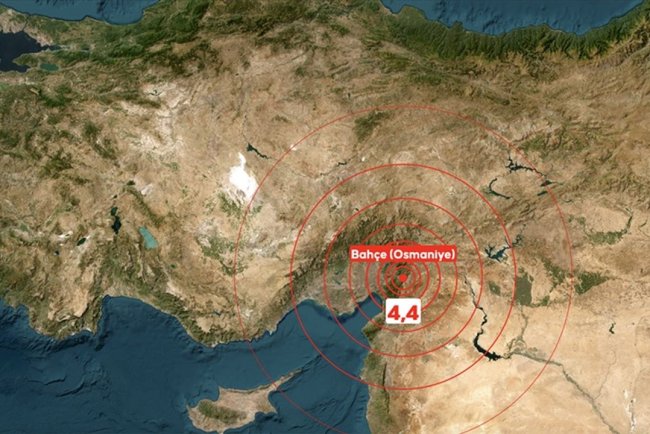 Osmaniye'de 4,4 büyüklüğünde deprem