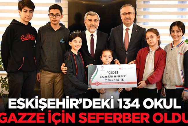 Eskişehir'deki 134 okul Gazze için seferber oldu